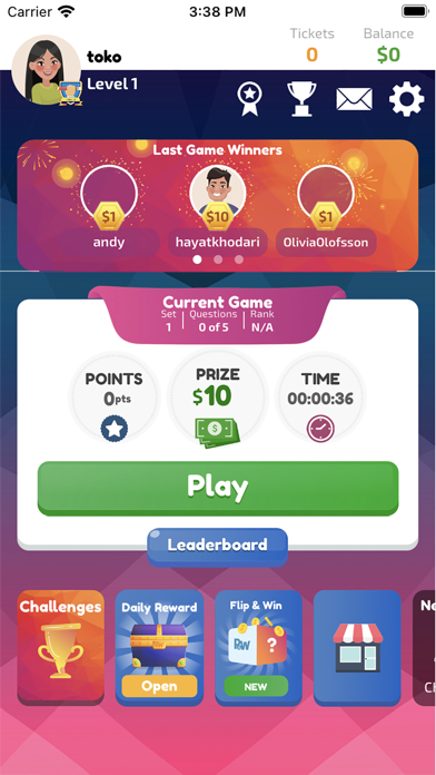 Play and Win-Win Cash Prizes! screenshot 1