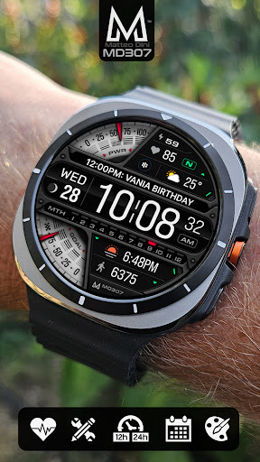 MD307 Digital watch face screenshot 2