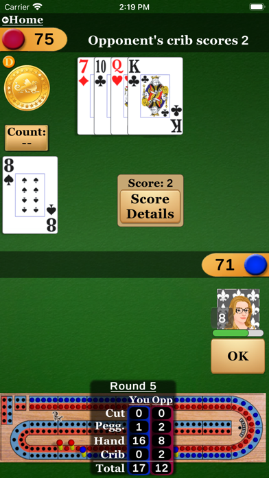 Cribbage Pro Online! screenshot 5