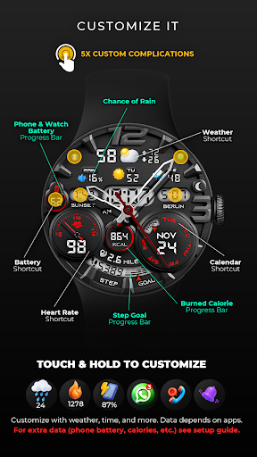 PER32 Ultra Hybrit Watch Face screenshot 5