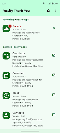 Fossify Thank You screenshot 2
