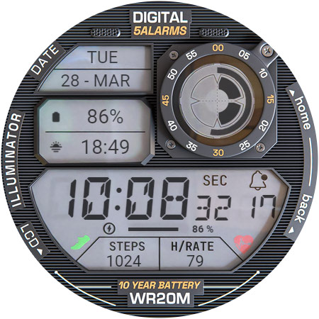 ILLUMINATOR Digital Watch face screenshot 33