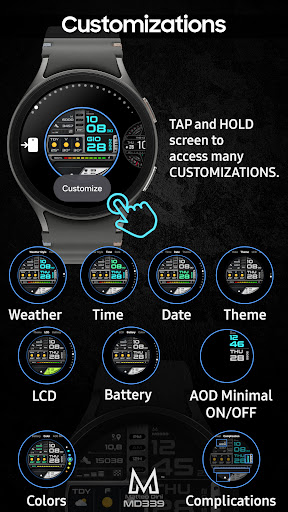 MD339 Digital watch face screenshot 8