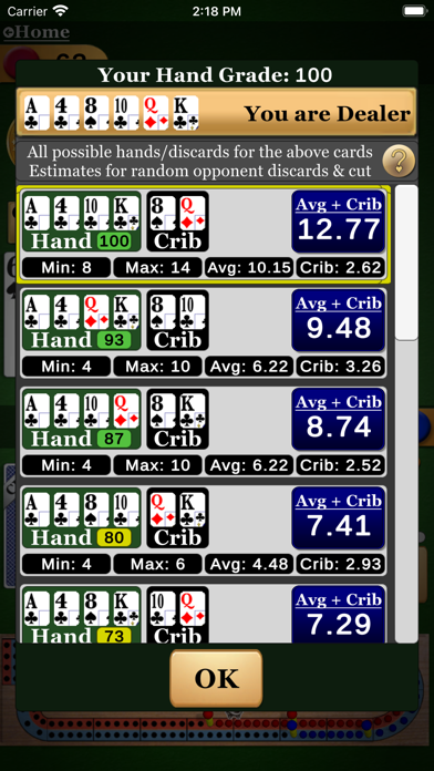 Cribbage Pro Online! screenshot 3