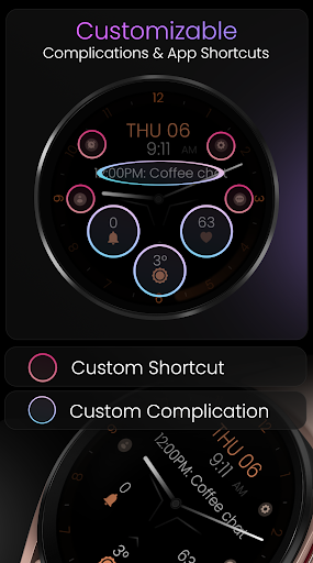 Minimal Black v30 Watch Face screenshot 3