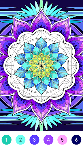 Mandala Color by Number Book screenshot 3
