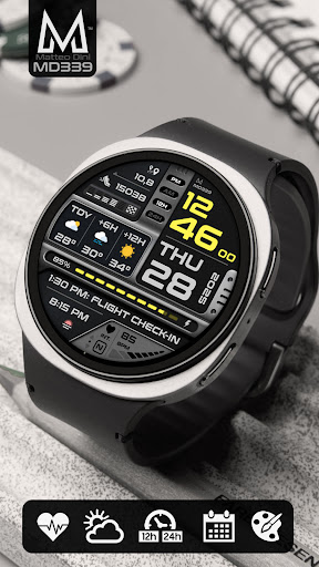 MD339 Digital watch face screenshot 6
