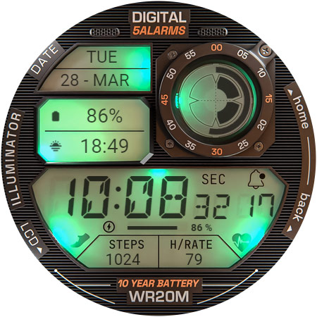 ILLUMINATOR Digital Watch face screenshot 39