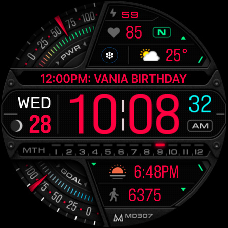 MD307 Digital watch face screenshot 15
