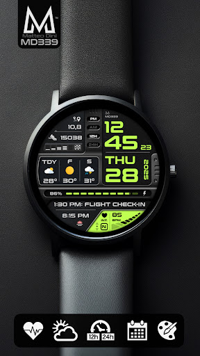 MD339 Digital watch face screenshot 4