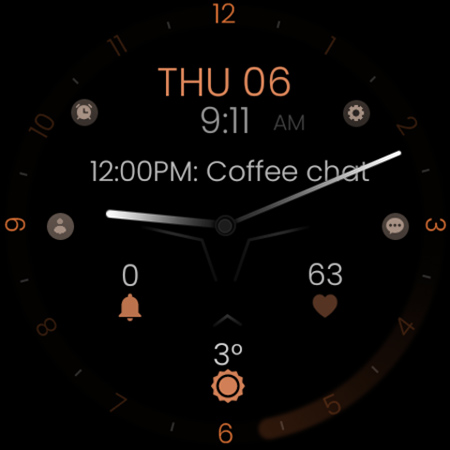 Minimal Black v30 Watch Face screenshot 10