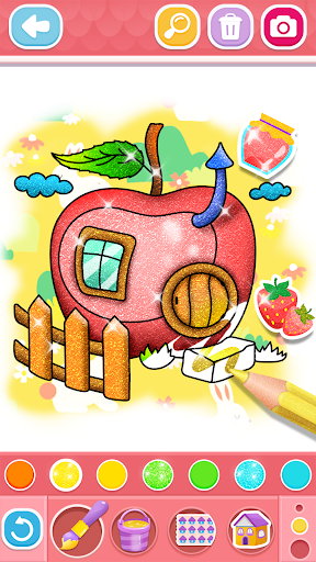 Glitter House coloring for kid screenshot 15