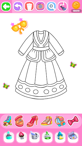 Dress Coloring Game Glitter screenshot 16