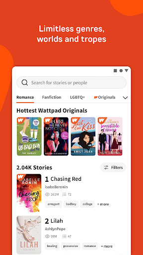 Wattpad - Read & Write Stories screenshot 1