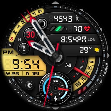 MD242 Hybrid watch face screenshot 11