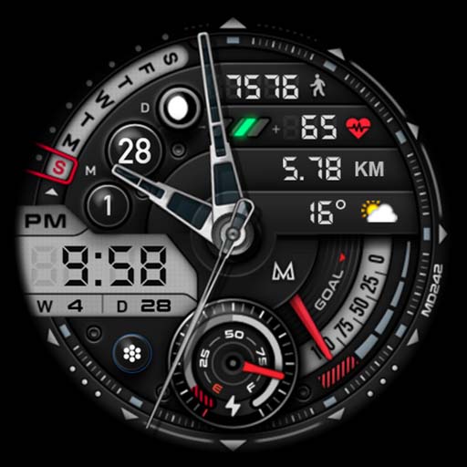 MD242 Hybrid watch face screenshot 9