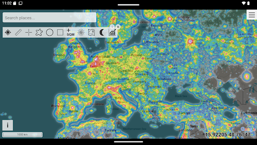 Light pollution map screenshot 10