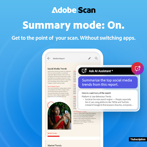 Adobe Scan AI PDF Scanner, OCR screenshot 1