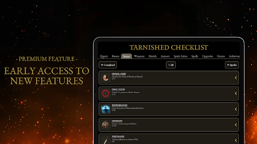 Tarnished Checklist Premium screenshot 15