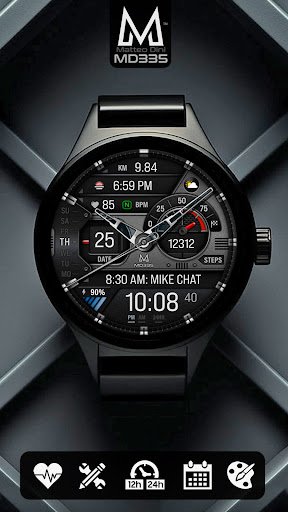 MD335 Hybrid watch face screenshot 1