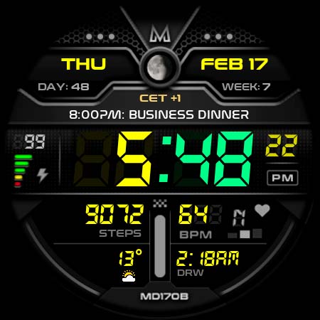 MD170B Digital watch face screenshot 11