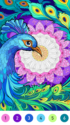 Mandala Color by Number Book screenshot 2