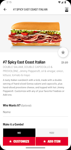 Jimmy John's Sandwiches screenshot 3