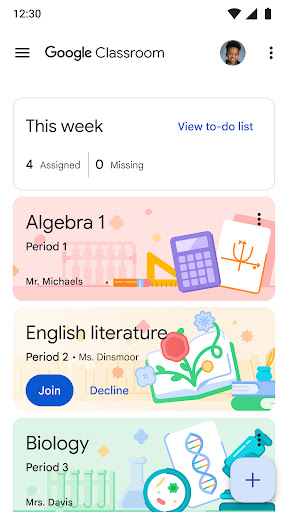 Google Classroom screenshot 4