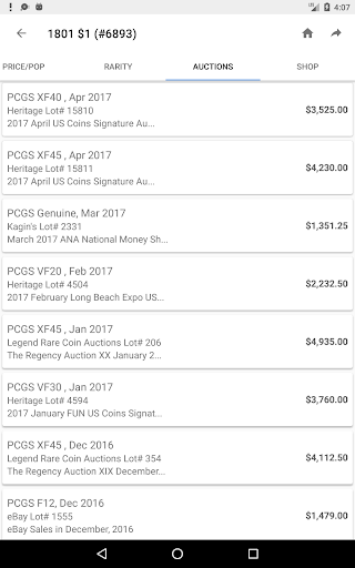 PCGS CoinFacts - U.S. Coin Val screenshot 16