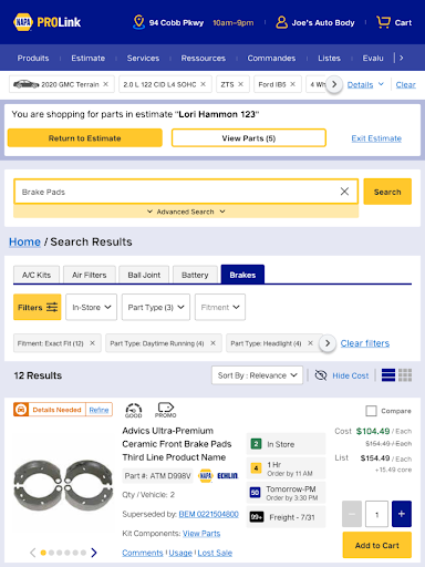 NAPA PROLink screenshot 8