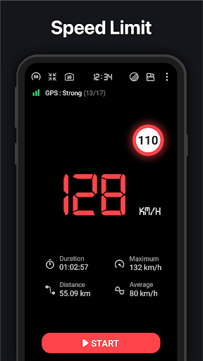 GPS Speedometer : Odometer HUD screenshot 2