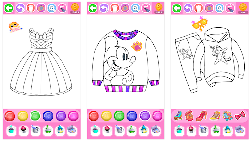 Dress Coloring Game Glitter screenshot 13