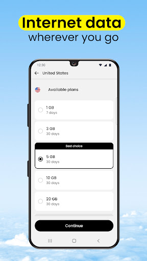 Saily: eSIM + phone number screenshot 1