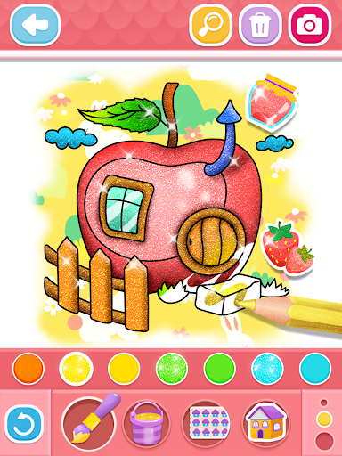 Glitter House coloring for kid screenshot 22