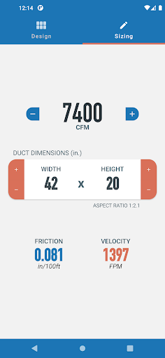 Ductulator - HVAC Duct Sizing screenshot 2
