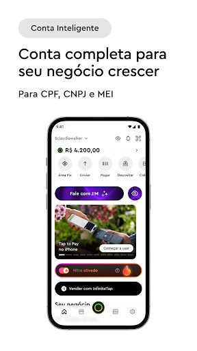 InfinitePay Tap, Conta, Cartão screenshot 1