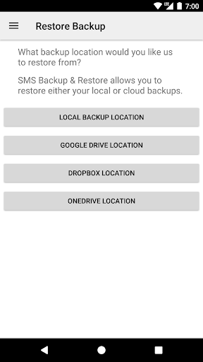 SMS Backup & Restore Pro screenshot 1