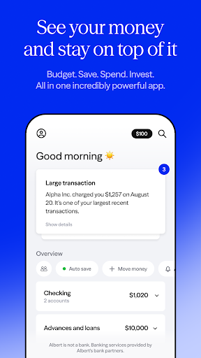 Albert: Budgeting and Banking screenshot 1
