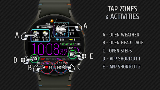 Weather watch face W6.5 screenshot 9