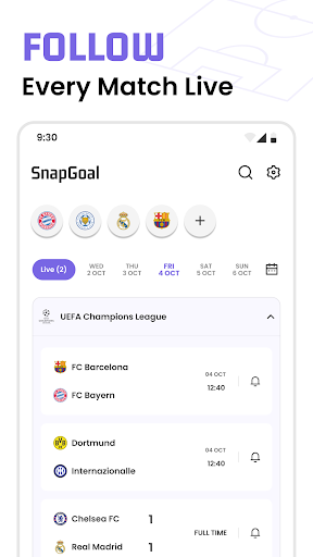 Soccer Live Scores: SnapGoal screenshot 2