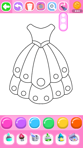 Dress Coloring Game Glitter screenshot 23