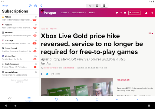 Fluent Reader Lite - RSS Clien screenshot 10