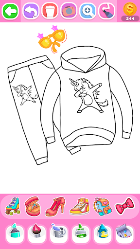 Dress Coloring Game Glitter screenshot 9