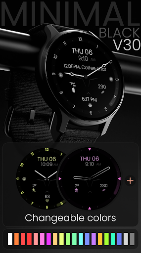 Minimal Black v30 Watch Face screenshot 5