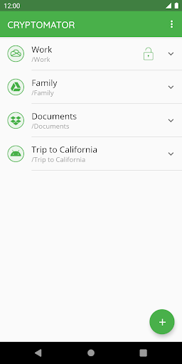 Cryptomator screenshot 1