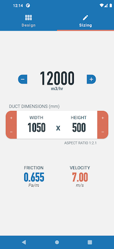 Ductulator - HVAC Duct Sizing screenshot 3