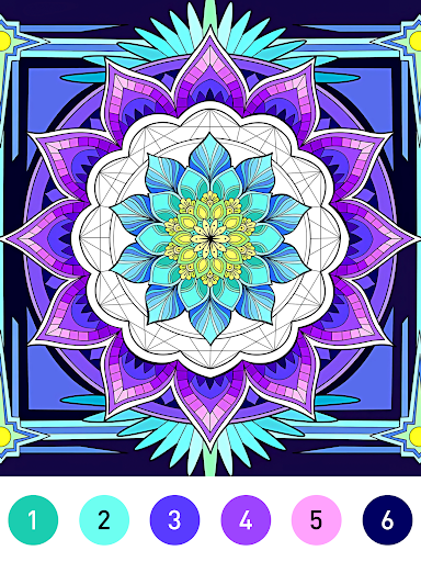 Mandala Color by Number Book screenshot 7