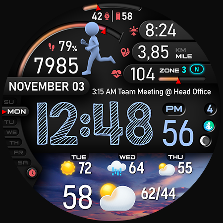 PER23 Digital Watch Face screenshot 45