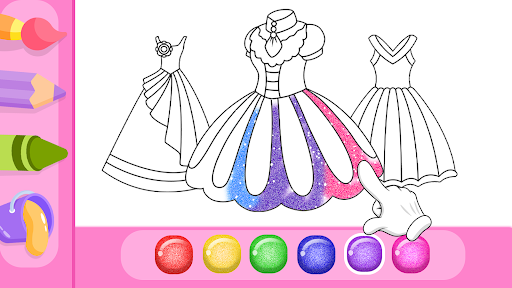 Dress Coloring Game Glitter screenshot 12
