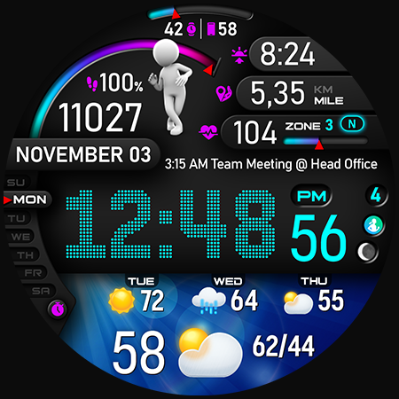 PER23 Digital Watch Face screenshot 9
